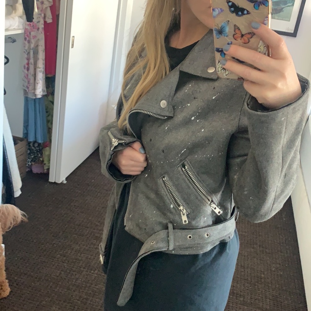Grey Motorcycle Jacket - Picture 5 of 5